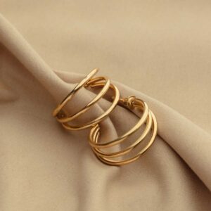 The Aura Triple-Hoop Studs
